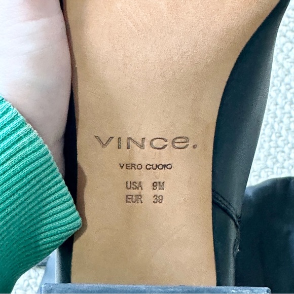 NEW Vince Ramona Knee High Smooth Leather Boot Black - Picture 6 of 7